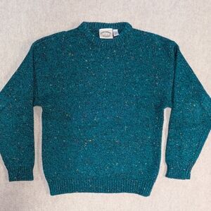Confetti Teal Women's Crewneck Sweater From Green Mountain Dry Goods Size Large